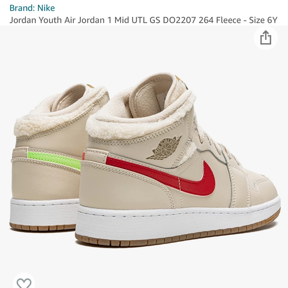 Nike youth Jordan Mid UL fleece lined- womens 6.5 youth 6